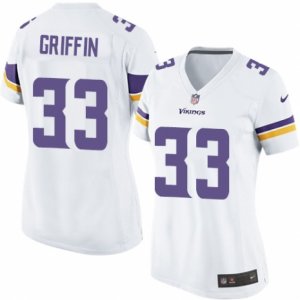 Women\'s Nike Minnesota Vikings #33 Michael Griffin Limited White NFL Jersey