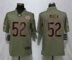 Nike Bears #52 Khalil Mack Olive Salute To Service Limited Jersey