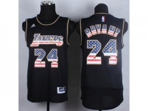 nba Los Angeles Lakers #24 kobe bryant Black Jerseys(USA Flag Fashion)