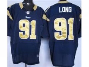 Nike NFL St. Louis Rams #91 Chris Long Blue Elite jerseys