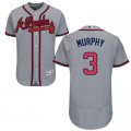 2016 Men Atlanta Braves #3Dale Murphy Majestic Gray Flexbase Authentic Collection Player Jersey