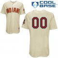 Customized Cleveland Indians Jersey Cream Home Cool Base Baseball