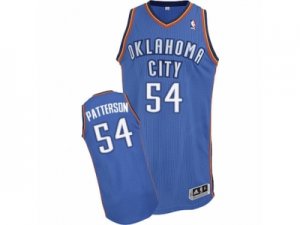 Men Adidas Oklahoma City Thunder #54 Patrick Patterson Authentic Royal Blue Road NBA Jersey