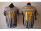 Nike NFL pittsburgh steelers #17 Mike wallace grey jerseys[Elite shadow]