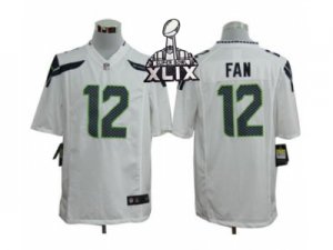 2015 Super Bowl XLIX Nike NFL seattle seahawks #12 fan white Game Jerseys