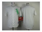 mlb jerseys chicago white sox blank white[green stripe]