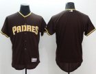 MLB Men San Diego Padres Blank Brown Flexbase Authentic Collection Stitched Baseball Jersey