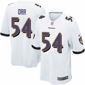 Mens Nike Baltimore Ravens #54 Zach Orr Game White NFL Jersey