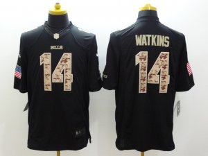 Nike Buffalo Bills #14 Watkins black Salute to Service Jerseys(Limited)