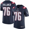 Mens Nike New England Patriots #76 Sebastian Vollmer Limited Navy Blue Rush NFL Jersey