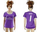 Womens Real Madrid #1 Navas Away Soccer Club Jersey