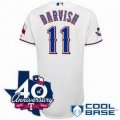mlb Texas Rangers #11 Darvish white(40th Anniversary)