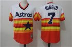 Astros #7 Craig Biggio Orange Cooperstown Collection Jersey
