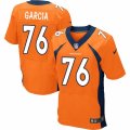 Mens Nike Denver Broncos #76 Max Garcia Elite Orange Team Color NFL Jersey