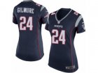 Women Nike New England Patriots #24 Stephon Gilmore Game Navy Blue Team Color NFL Jersey