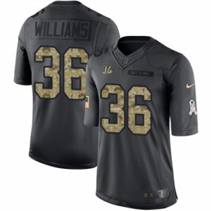 Mens Nike Cincinnati Bengals #36 Shawn Williams Limited Black 2016 Salute to Service NFL Jersey