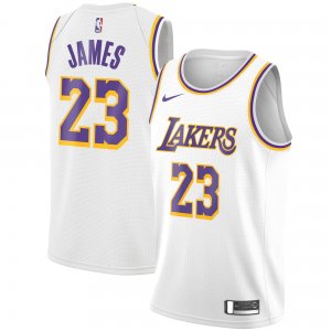 Lakers #23 Lebron James White Nike Swingman Jersey