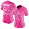 Womens Nike New Orleans Saints #23 Marshon Lattimore Limited Pink Rush Fashion NFL Jersey