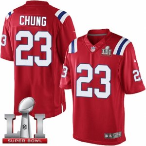 Youth Nike New England Patriots #23 Patrick Chung Elite Red Alternate Super Bowl LI 51 NFL Jersey