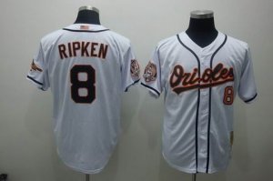 mlb baltimore orioles #8 ripken m&n white