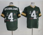 Nike Green Bay Packers #4 Super Bowl Champs Green jerseys(Elite)