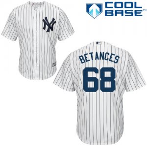 Men\'s Majestic New York Yankees #68 Dellin Betances Replica White Home MLB Jersey