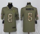 Nike Titans #8 Marcus Mariota Olive Camo Salute To Service Limited Jersey