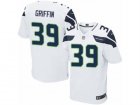 Mens Nike Seattle Seahawks #39 Shaquill Griffin Elite White NFL Jersey