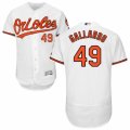 Men's Majestic Baltimore Orioles #49 Yovani Gallardo White Flexbase Authentic Collection MLB Jersey