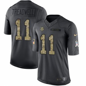 Mens Nike Minnesota Vikings #11 Laquon Treadwell Limited Black 2016 Salute to Service NFL Jersey