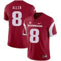 Arkansas Razorbacks 8 Austin Allen Red College Football Jersey