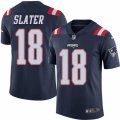 Mens Nike New England Patriots #18 Matthew Slater Limited Navy Blue Rush NFL Jersey