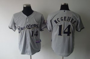 mlb milwaukee brewers #14 mcgehee grey[cool base]