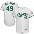 Men's Majestic Baltimore Orioles #49 Yovani Gallardo White Celtic Flexbase Authentic Collection MLB Jersey