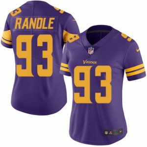 Women\'s Nike Minnesota Vikings #93 John Randle Limited Purple Rush NFL Jersey