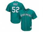 Mens Majestic Seattle Mariners #52 Carlos Ruiz Replica Teal Green Alternate Cool Base MLB Jersey