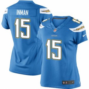 Women\'s Nike San Diego Chargers #15 Dontrelle Inman Limited Electric Blue Alternate NFL Jersey