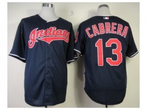 mlb jerseys cleveland indians #13 cabrera blue[2013 new]