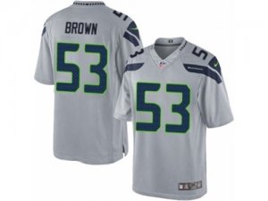 Mens Nike Seattle Seahawks #53 Arthur Brown Limited Grey Alternate NFL Jersey