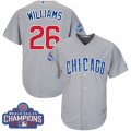 Youth Majestic Chicago Cubs #26 Billy Williams Authentic Grey Road 2016 World Series Champions Cool Base MLB Jersey