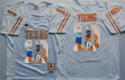 Texas Longhorns 10 Vince Young White Portrait Number College Jersey