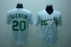 mlb chicago white sox #20 quentin white(green strip)