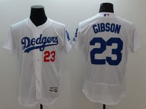 Los Angeles Dodgers #23 Kirk Gibson White Flexbase Authentic Collection Stitched MLB Jersey