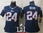 Nike Patriots #24 Darrelle Revis Navy Women 2017 Super Bowl LI Game Jersey