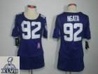 2013 Super Bowl XLVII Women NEW NFL Baltimore Ravens #92 Haloti Ngata Elite breast Cancer Awareness Purple Jerseys