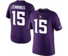 Nike Minnesota Vikings 15 Greg Jennings Pride Name & Number T-Shirt Purple