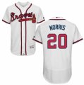 Men's Majestic Atlanta Braves #20 Bud Norris White Flexbase Authentic Collection MLB Jersey