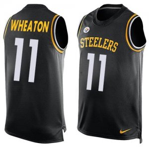 Nike Pittsburgh Steelers #11 Markus Wheaton Black Team Color Men Stitched NFL Limited Tank Top Jersey