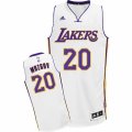 Mens Adidas Los Angeles Lakers #20 Timofey Mozgov Swingman White Alternate NBA Jersey