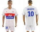 2017-18 Lyon 10 LACAZETTE Home Soccer Jersey